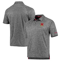 Men's Colosseum Heather Gray Maryland Terrapins Down Swing Polo