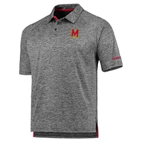 Men's Colosseum Heather Gray Maryland Terrapins Down Swing Polo