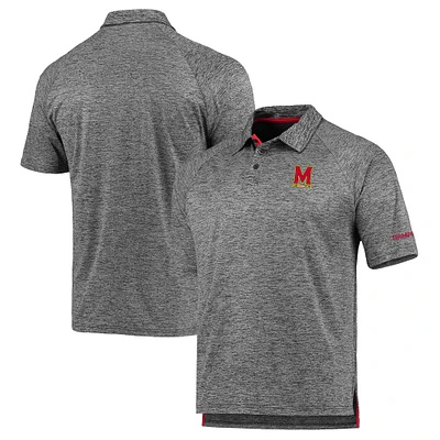 Men's Colosseum Heather Gray Maryland Terrapins Down Swing Polo