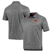 Men's Colosseum Heather Gray Maryland Terrapins Down Swing Polo