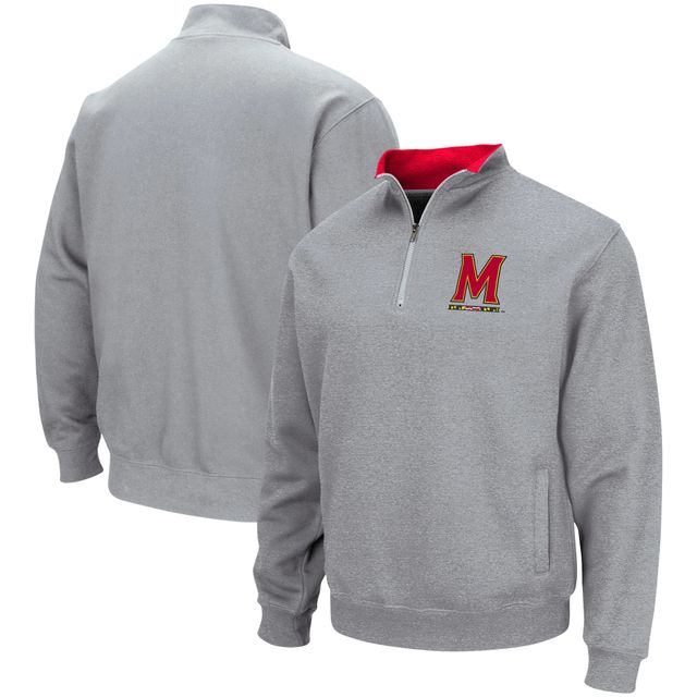 Veste Colosseum Heathered Grey pour homme Maryland Terrapins Tortugas Team Logo Quarter-Zip Jacket