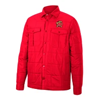 Men's Colosseum Red Maryland Terrapins Detonate Quilted Full-Snap Jacket
