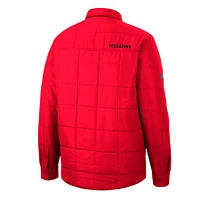 Men's Colosseum Red Maryland Terrapins Detonate Quilted Full-Snap Jacket