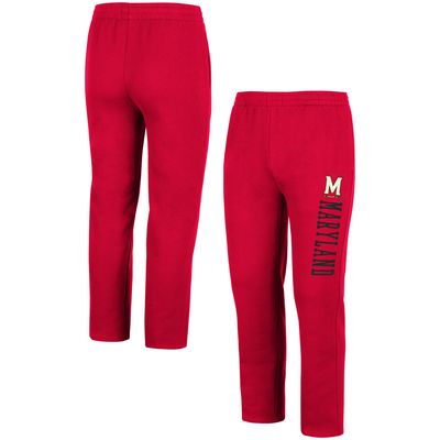 Men's Colosseum Red Maryland Terrapins Fleece Pants