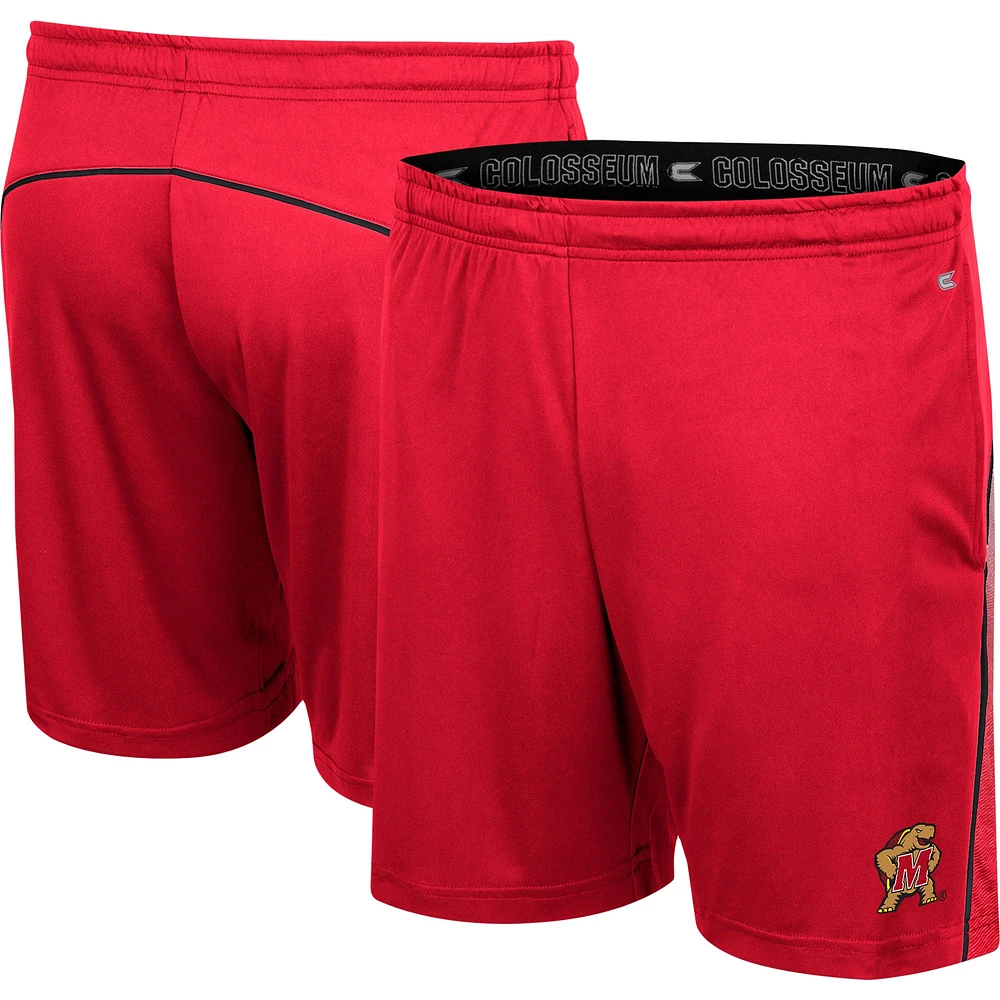 Men's Colosseum Red Maryland Terrapins Laws of Physics Shorts