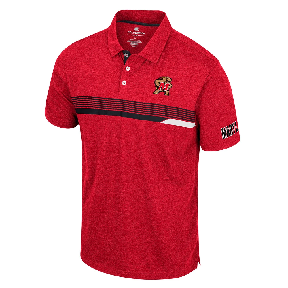 Men's Colosseum  Red Maryland Terrapins No Problemo Polo