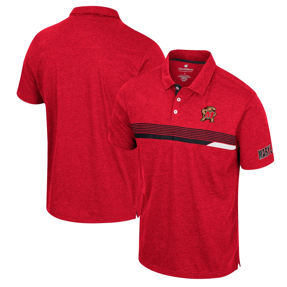 Men's Colosseum  Red Maryland Terrapins No Problemo Polo