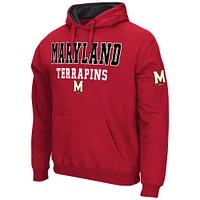 Men's Colosseum Red Maryland Terrapins Sunrise Pullover Hoodie