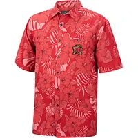 Men's Colosseum Red Maryland Terrapins The Dude Camp Button-Up Shirt