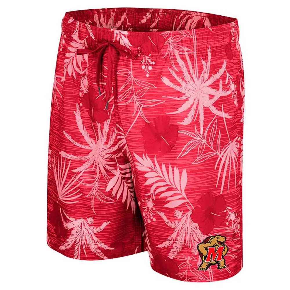 Men's Colosseum Red Maryland Terrapins What Else is New Swim Shorts