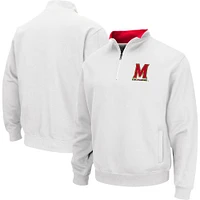 Men's Colosseum White Maryland Terrapins Tortugas Quarter-Zip Sweatshirt