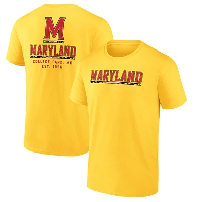 T-shirt à 2 coups Fanatics Gold Maryland Terrapins Game Day pour hommes