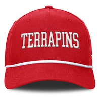 Men's Fanatics Red Maryland Terrapins Foul Ball Rope Adjustable Hat