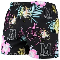 Men's FOCO Black Maryland Terrapins Neon Floral Swim Trunks