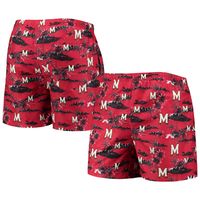 Men's FOCO Red Maryland Terrapins Island Palm Swim Trunks