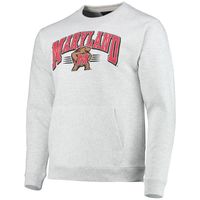 League Collegiate Wear Men's Heathered Gray Louisville Cardinals  Upperclassman Pocket Pullover Sweatshirt