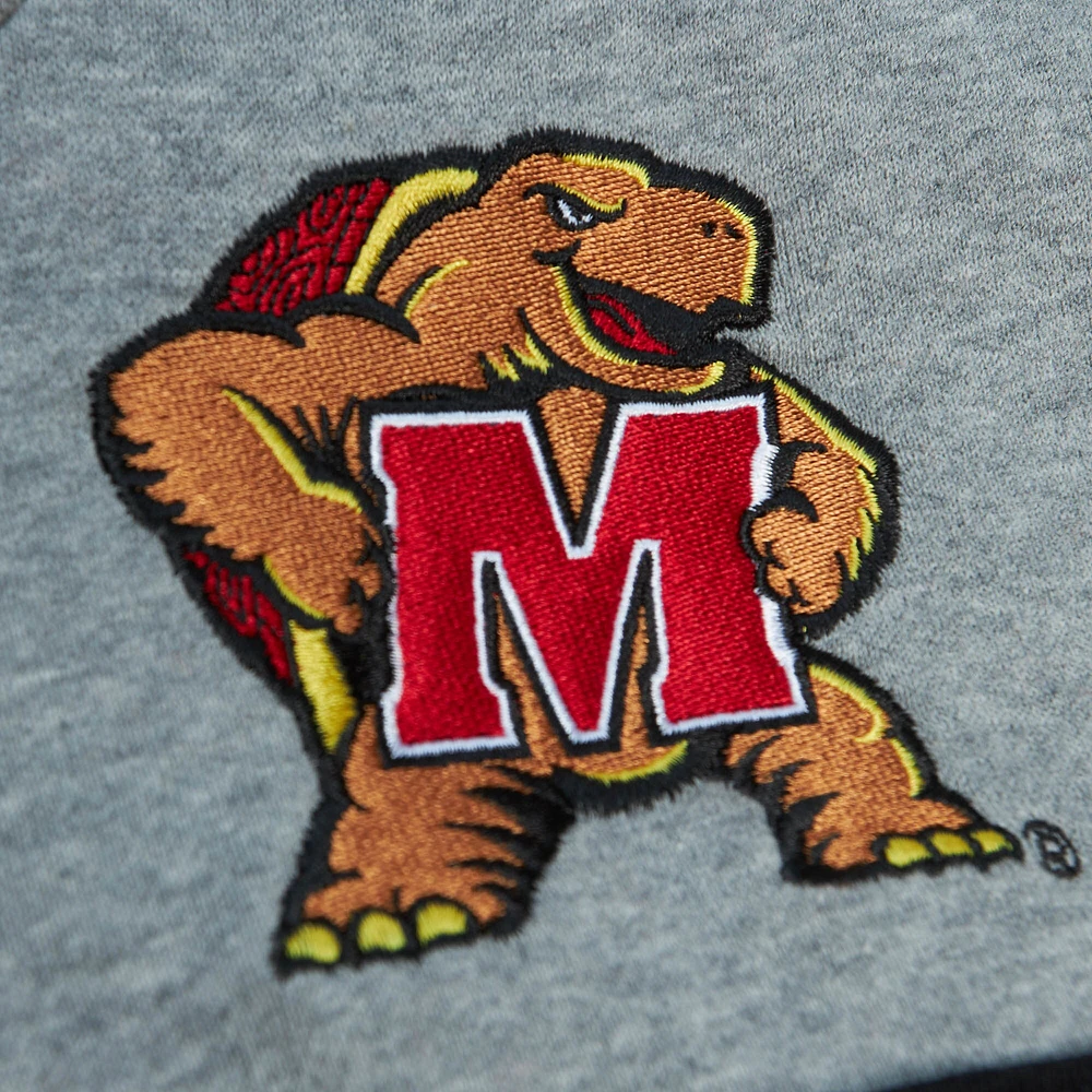 Men's Mitchell & Ness Red Maryland Terrapins Head Coach Pullover Hoodie