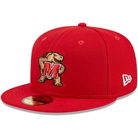 Men's New Era Red Maryland Terrapins 59FIFTY Fitted Hat