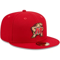 Men's New Era Red Maryland Terrapins 59FIFTY Fitted Hat
