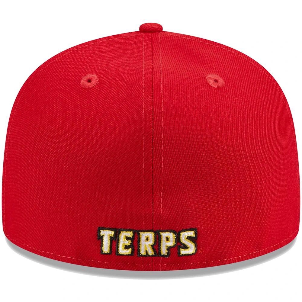 Men's New Era Red Maryland Terrapins 59FIFTY Fitted Hat
