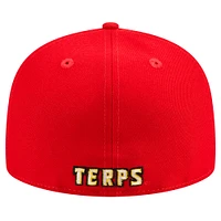 Casquette ajustée Maryland Terrapins 59FIFTY pour homme de New Era rouge