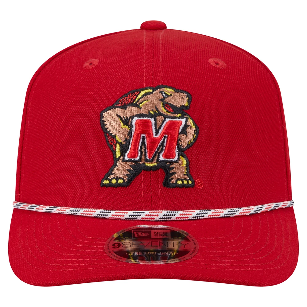 Casquette extensible à boutons-pression New Era Maryland Terrapins Gameday Multi-Rope 9SEVENTY pour homme