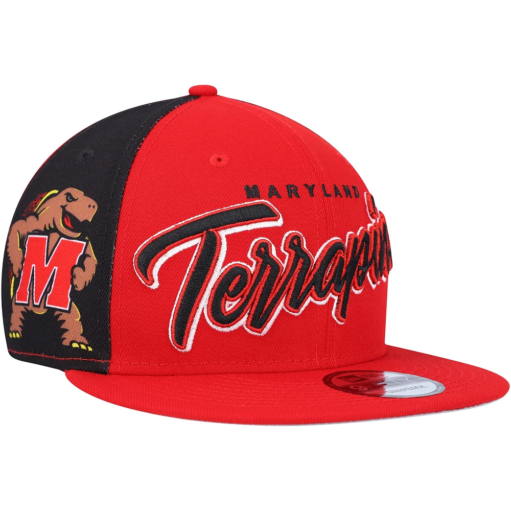 Casquette Snapback Outright 9FIFTY Maryland Terrapins rouge New Era pour homme