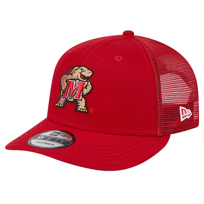 Casquette snapback rouge Maryland Terrapins 9FIFTY Trucker de New Era pour homme