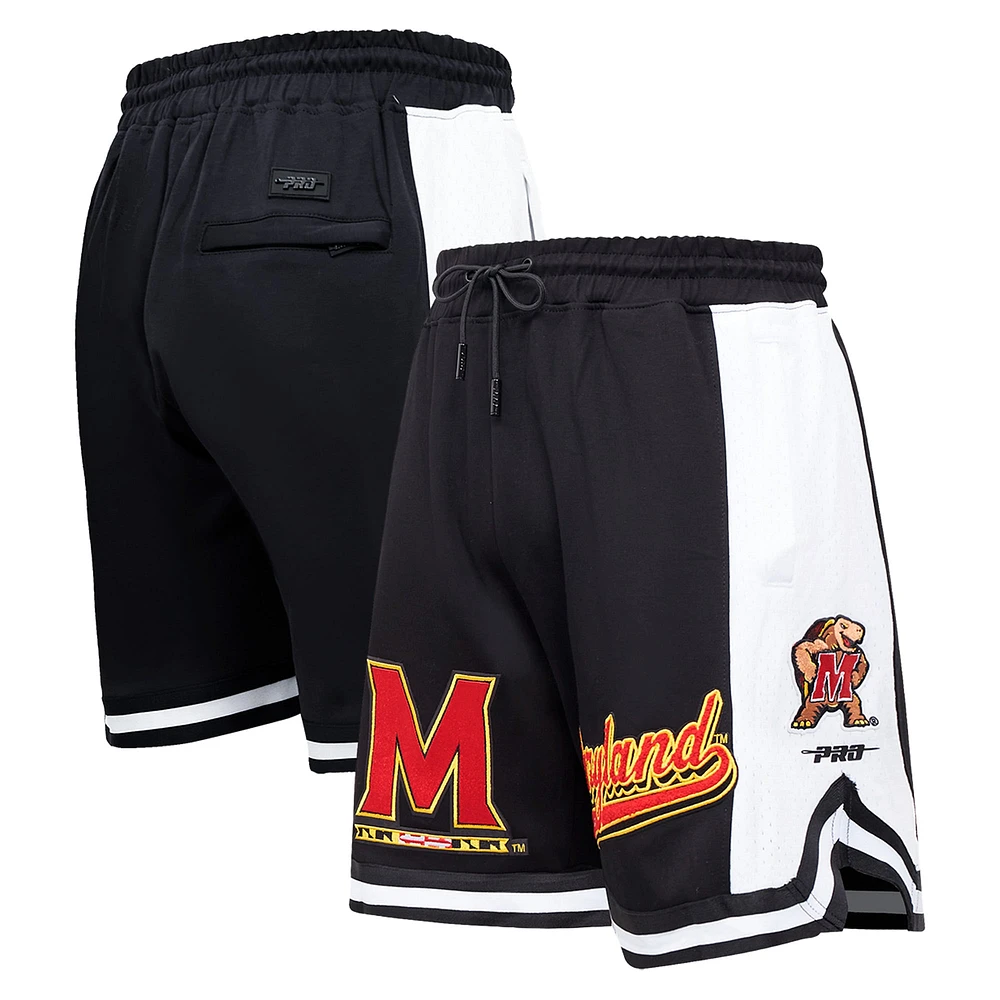 Men's Pro Standard Black Maryland Terrapins Script Tail DK 2.0 Shorts