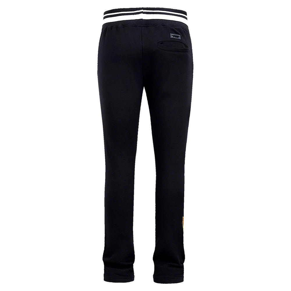 Pantalon de survêtement en polaire Pro Standard noir Maryland Terrapins Script Tail pour hommes