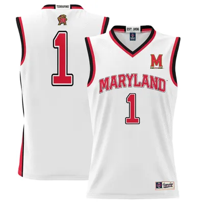 #1 Maryland Terrapins ProSphere Basketball Jersey - White