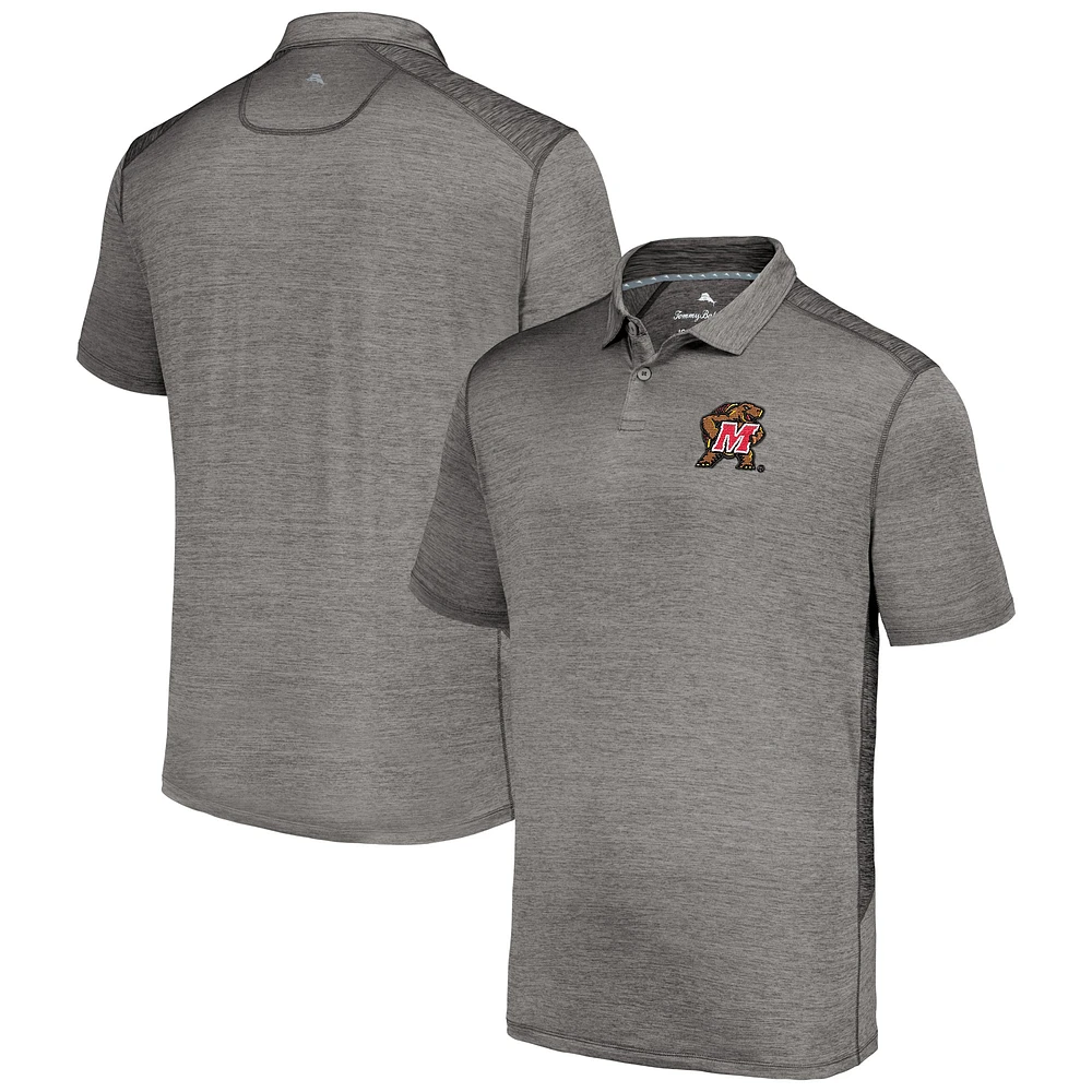 Men's Tommy Bahama Gray Maryland Terrapins Delray IslandZone Polo