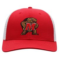 Men's Top of the World Red/White Maryland Terrapins Trucker Snapback Hat