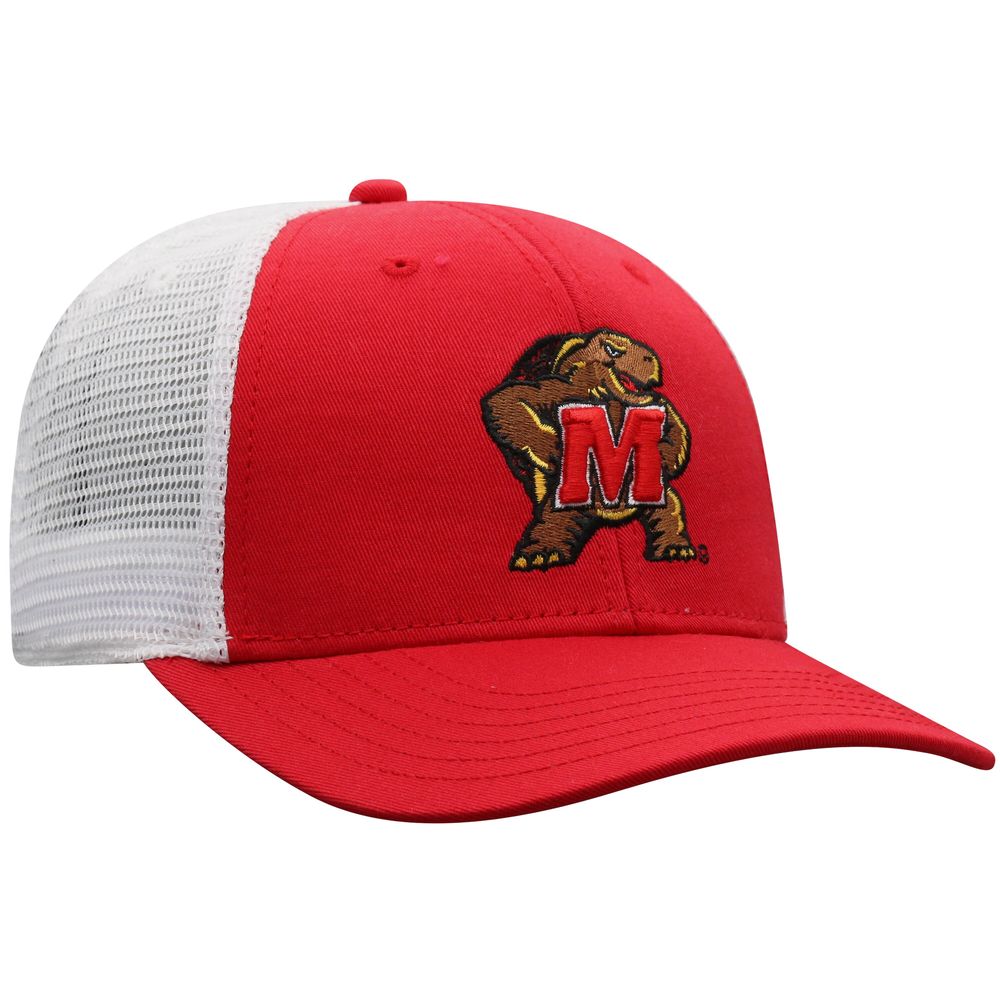 Men's Top of the World Red/White Maryland Terrapins Trucker Snapback Hat