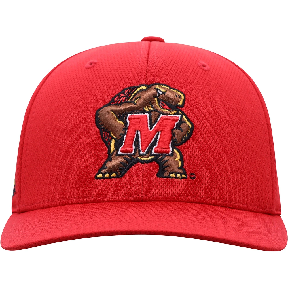 Men's Top of the World Red Maryland Terrapins Reflex Logo Flex Hat