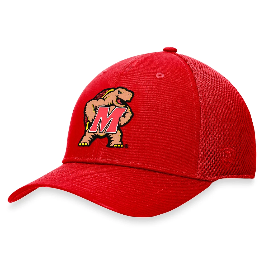 Men's Top of the World Red Maryland Terrapins Spacer Flex Hat