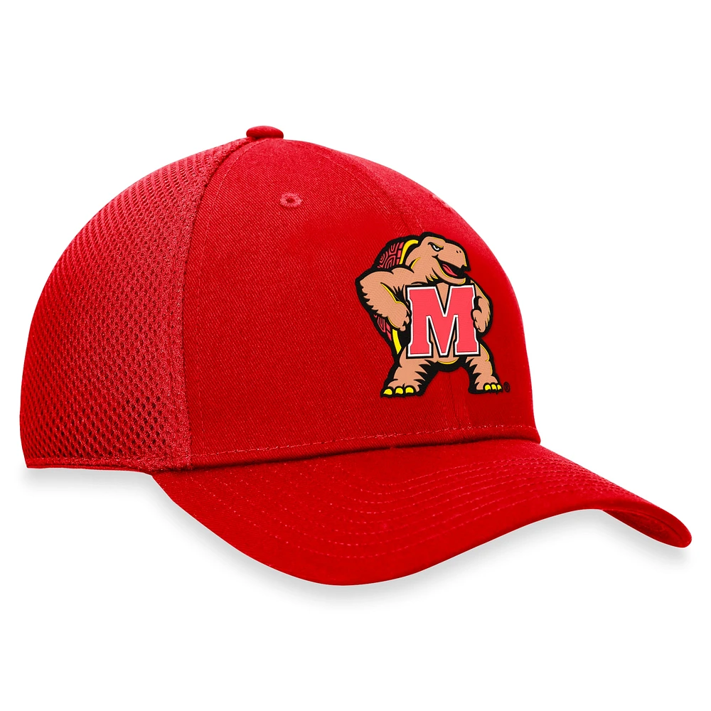 Men's Top of the World Red Maryland Terrapins Spacer Flex Hat