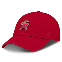 Men's Top of the World Red Maryland Terrapins Staple Adjustable Hat