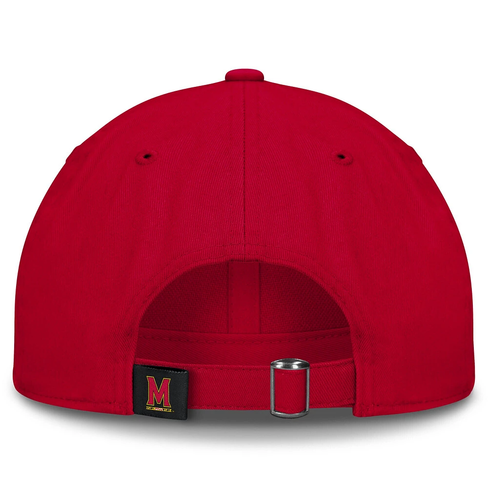 Men's Top of the World Red Maryland Terrapins Staple Adjustable Hat