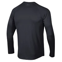 Men's Under Armour Black Maryland Terrapins 2023 Sideline Tech Raglan Long Sleeve T-Shirt