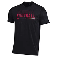 T-shirt noir Under Armour Maryland Terrapins 2024 Sideline Football Performance pour homme