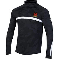 Haut à quart de zip camouflage Under Armour Maryland Terrapins Game Day Camo Raglan pour hommes