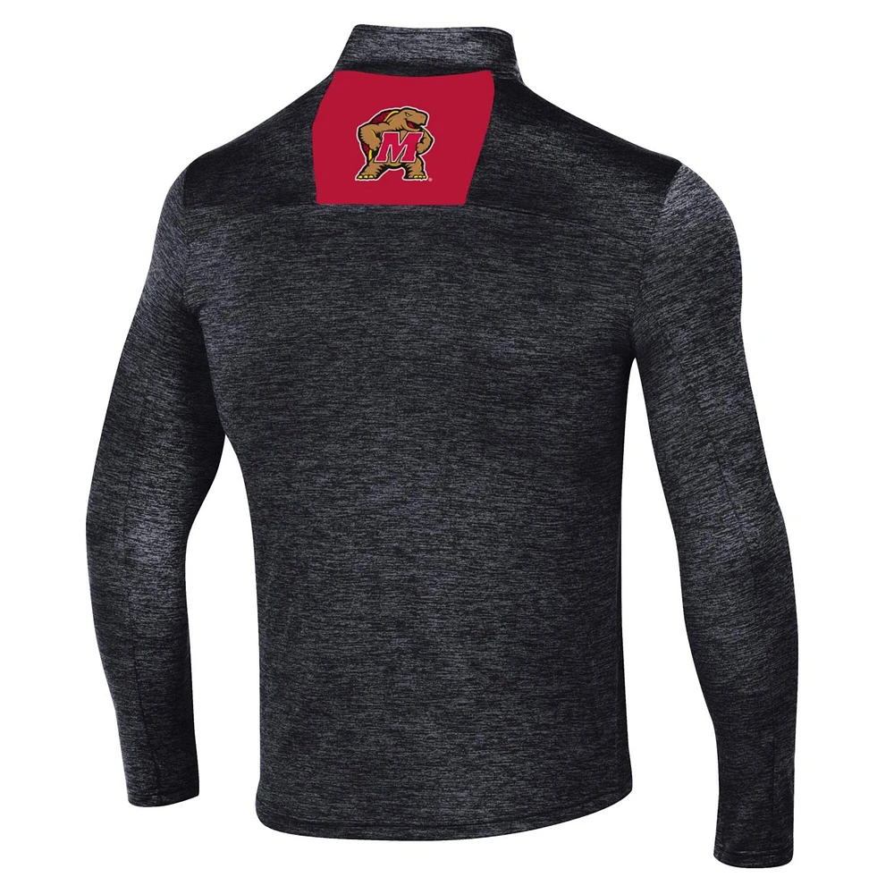 Under Armour Maryland Terrapins Gameday Twist Quarter-Zip Top pour homme Noir