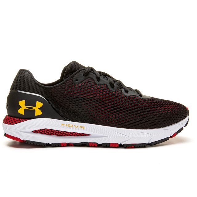 Chaussures de course Under Armour Maryland Terrapins HOVR Sonic 4 pour hommes, noir