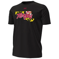Men's Under Armour  Black Maryland Terrapins Pride Script T-Shirt