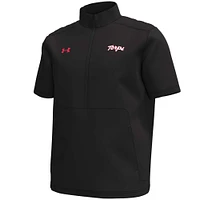 Haut à manches courtes et fermeture éclair quart de tour Maryland Terrapins Motivate pour homme Under Armour Black