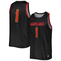 Maillot de basket-ball réplique Under Armour Maryland Terrapins pour homme noir