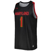 Maillot de basket-ball réplique Under Armour Maryland Terrapins pour homme noir