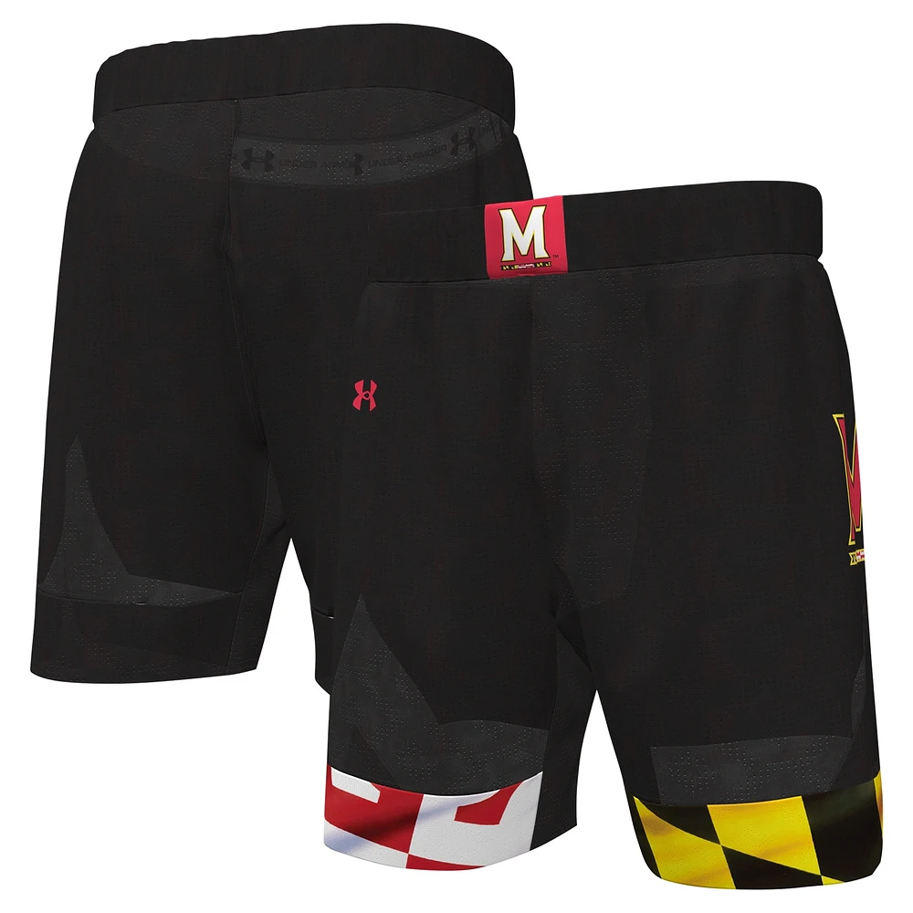 Short de basket-ball réplique Under Armour Maryland Terrapins noir pour homme