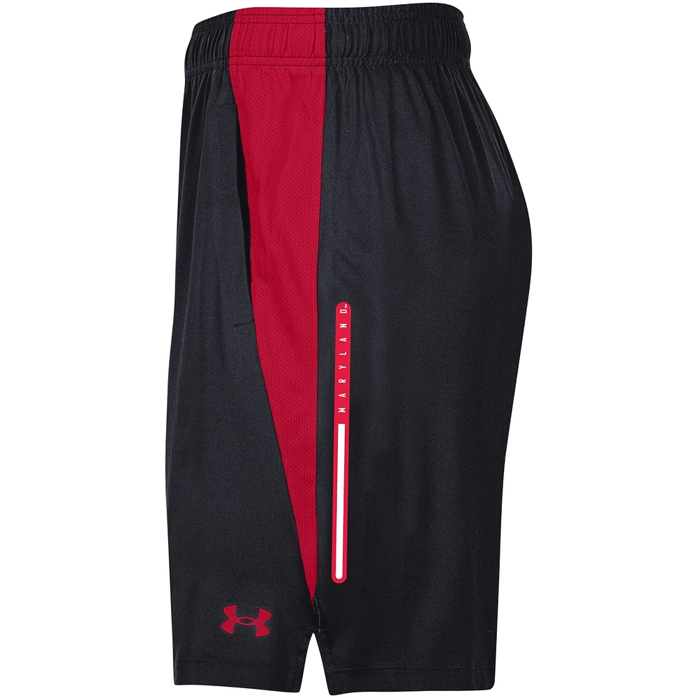 Men's Under Armour Black Maryland Terrapins Tech Vent Shorts